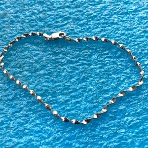 Sterling silver Italy bracelet anklet 8 1/4” long